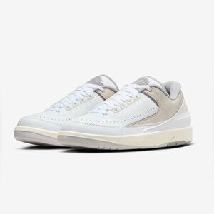 Nike Air Jordan 2 Retro Low Shoes Python White Cement Gray DV9956-100 US 10 NWT